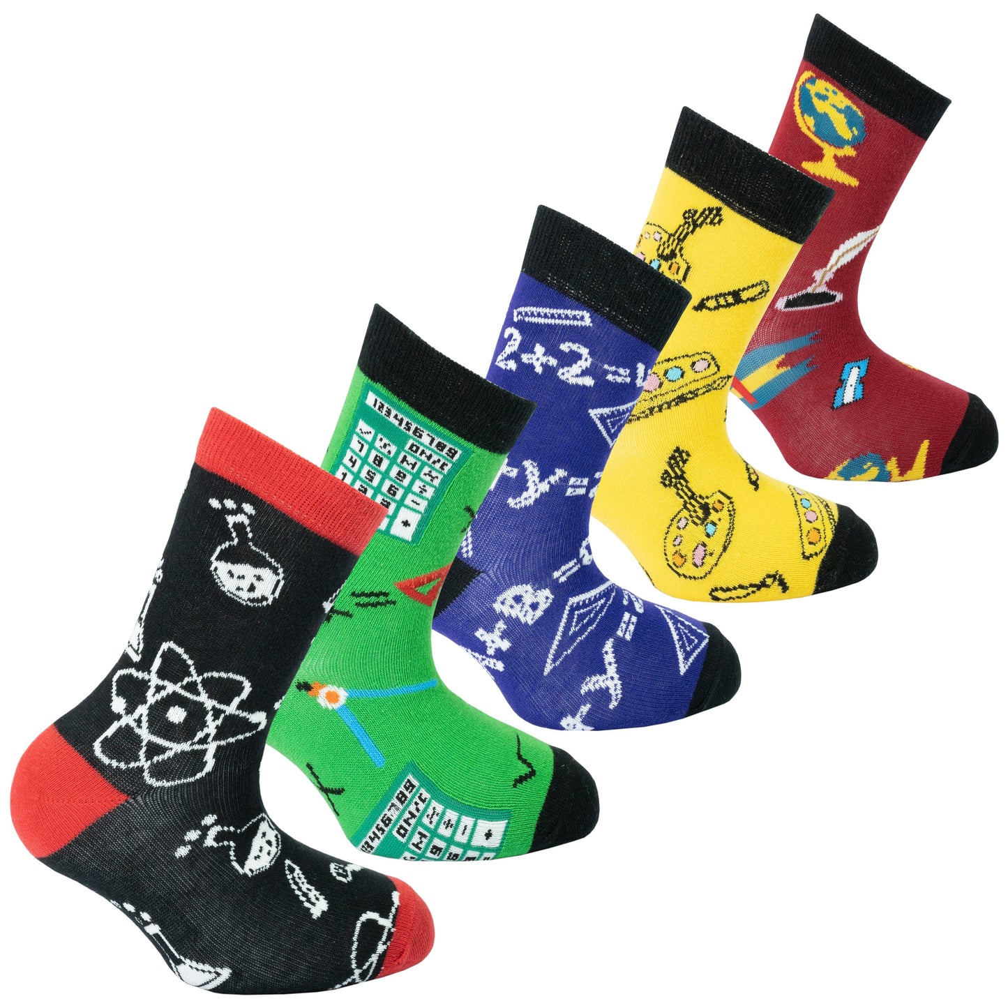 Kids Arts & Science Socks– Fun, Colorful & Educational! 🎨🔬