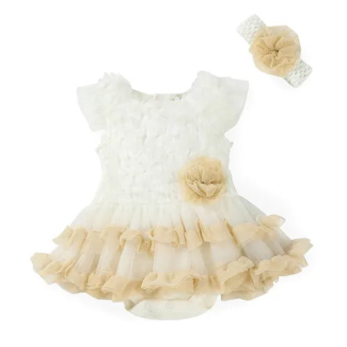 Baby Girl Summer Baptism Dress & Headband