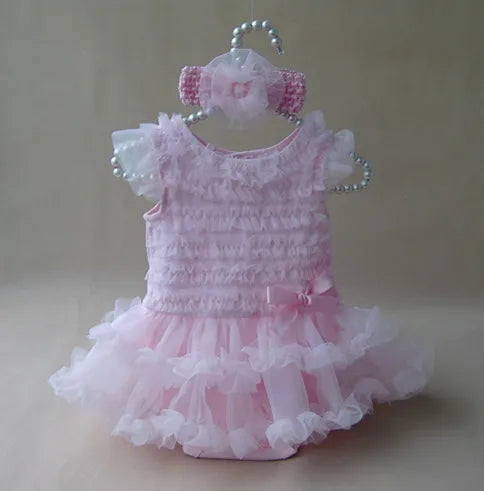 Baby Girl Summer Baptism Dress & Headband