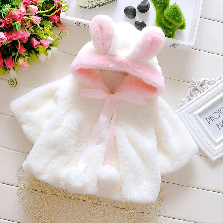 New Winter Coat & Rabbit Hat Set for Baby Girls ❄️🐰