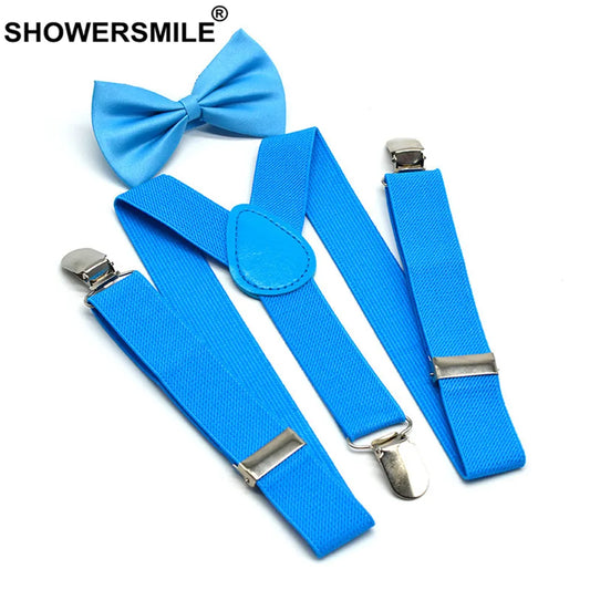 Boys Suspenders & Bow Tie Set – Kids Braces for Special Occasions