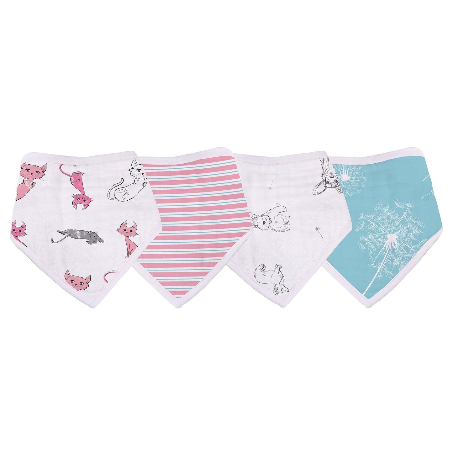 Dandelions Bamboo Bandana Bib 4PK